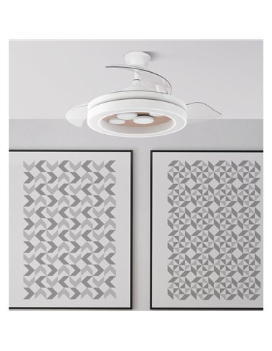 Ventilador Dc Cupido 55w Blanco/haya 3asp.107d 4960l 3000-4500-6500k Reg.intensidad+remoto+memoria+temporizador