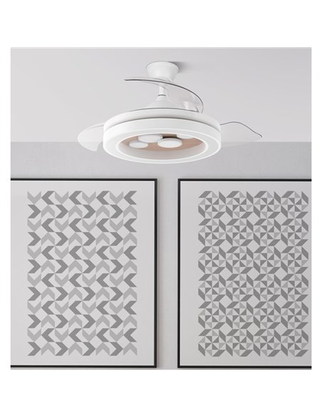 Ventilador Dc Cupido 55w Blanco/haya 3asp.107d 4960l 3000-4500-6500k Reg.intensidad+remoto+memoria+temporizador