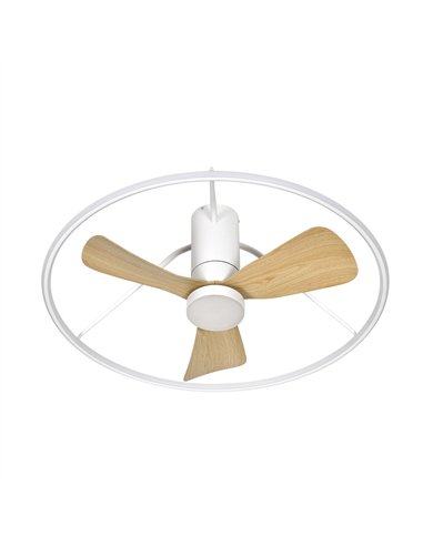 Ventilador Dc Oporto 56w Blan/haya 3asp.84d 5600lm 3000-4000-6500k 6vel Remot,tempo,3int.rg