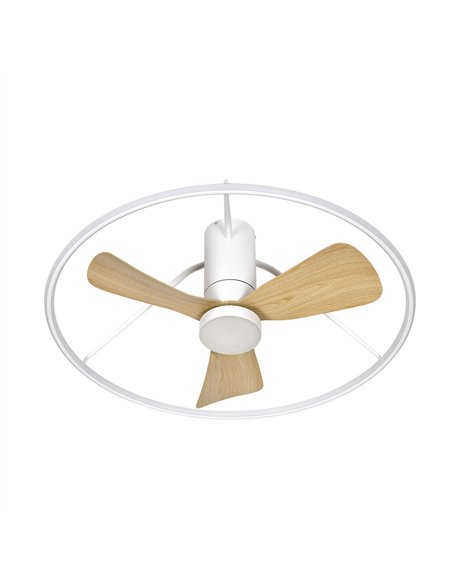 Ventilador Dc Oporto 56w Blan/haya 3asp.84d 5600lm 3000-4000-6500k 6vel Remot,tempo,3int.rg