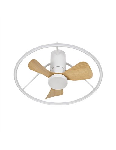 Ventilador Dc Oporto 46w Blan/haya 3asp.66d 4600lm 3000-4000-6500k 6vel Remot,tempo,3int.rg