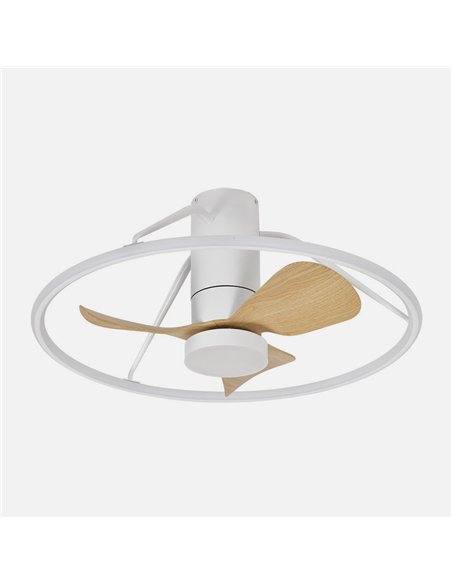 Ventilador Dc Oporto 46w Blan/haya 3asp.66d 4600lm 3000-4000-6500k 6vel Remot,tempo,3int.rg
