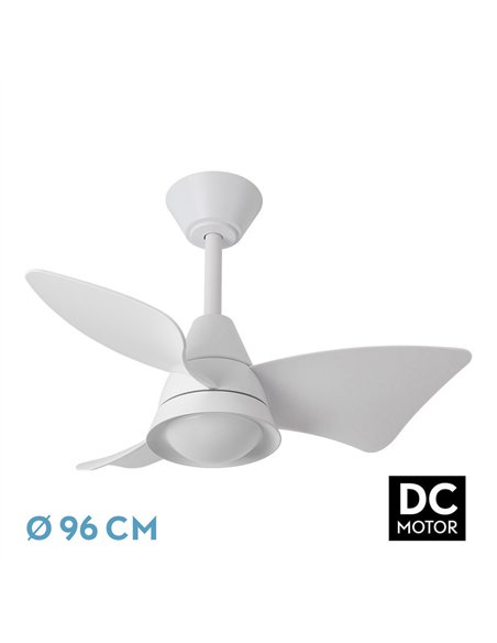 Ventilador Dc Jaguar 30w 3000lm Blanco 96d 3aspas 6vel 3000-4500-6500k Remoto+reg.intensidad+memoria+temporizador