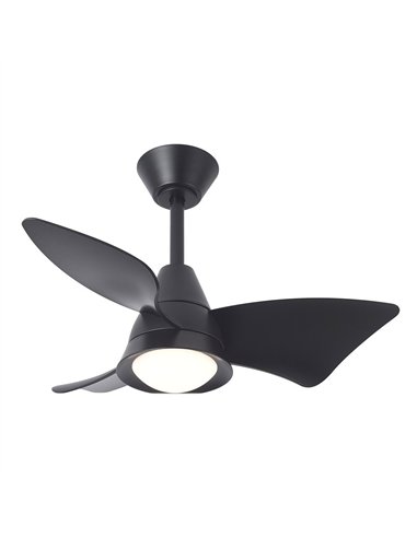 Ventilador Dc Jaguar 30w 3000lm Negro 96d 3aspas 6vel 3000-4500-6500k Remoto+reg.intensidad+memoria+temporizador