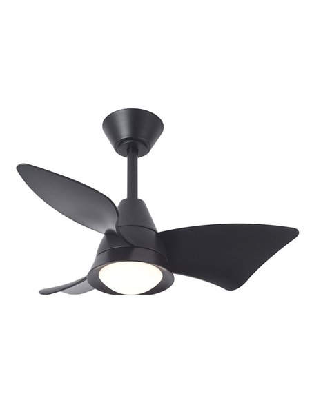 Ventilador Dc Jaguar 30w 3000lm Negro 96d 3aspas 6vel 3000-4500-6500k Remoto+reg.intensidad+memoria+temporizador