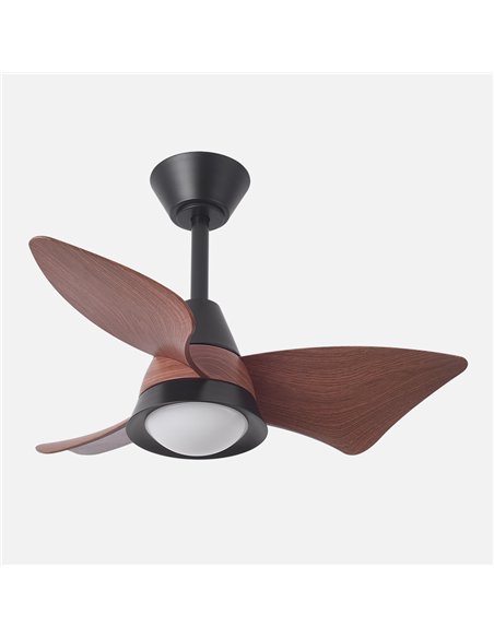 Ventilador Dc Jaguar 30w 3000lm Negro/roble 96d 3aspas 6vel 3000-4500-6500k Remoto+reg.intensidad+memoria+temporizador