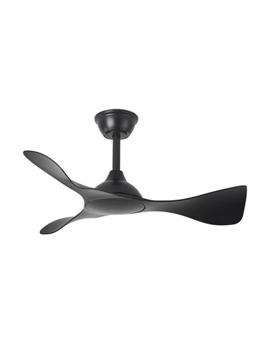 Ventilador Dc Caiman 36w 3600lm Negro 89d 3aspas 6vel 3000-4500-6500k Remoto+reg.intensidad+memoria+temporizador