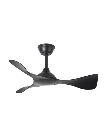 Ventilador Dc Caiman 36w 3600lm Negro 89d 3aspas 6vel 3000-4500-6500k Remoto+reg.intensidad+memoria+temporizador