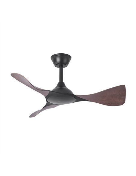 Ventilador Dc Caiman 36w 3600lm Negro/roble 89d 3aspas 6vel 3000-4500-6500k Remoto+reg.intensidad+memoroa+temporizador