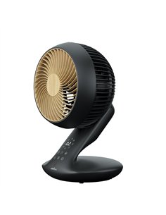 Ventilador Dc Sobremesa Miera Negro/haya 20w 8vel Oscilacion 3d.remoto,temporizador 40,5x25,4x23,3cm