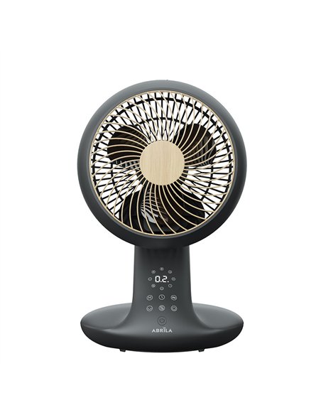 Ventilador Dc Sobremesa Miera Negro/haya 20w 8vel Oscilacion 3d.remoto,temporizador 40,5x25,4x23,3cm