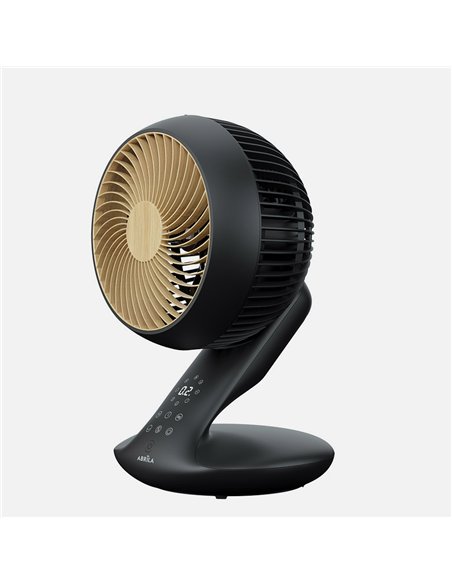 Ventilador Dc Sobremesa Miera Negro/haya 20w 8vel Oscilacion 3d.remoto,temporizador 40,5x25,4x23,3cm
