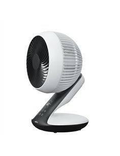 Ventilador Dc Sobremesa Miera Blanco/negro 20w 8vel Oscilacion 3d.remoto,temporizador 40,5x25,4x23,3cm