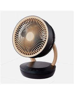 Ventilador Sobremesa Ruiseñor Negro/madera 45w 3vel 3asp Remoto,temporizador,tactil 35,7x25,5x19,3cm 2