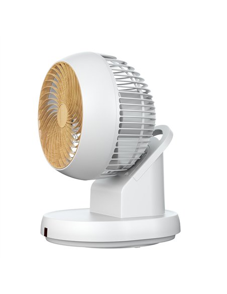 Ventilador Sobremesa Urbel Blanco/haya 30w 4vel 31,5x 21x24cm Oscilación 3d Remoto, Temporizador