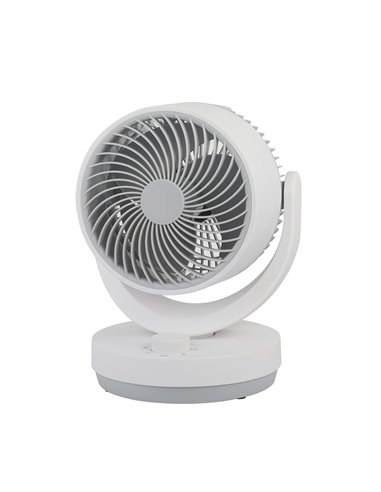 Ventilador Sobremesa Blanco/gris Lagos 3velocidades 35w 3aspas Orientable 29,8x22,6x20,6cm