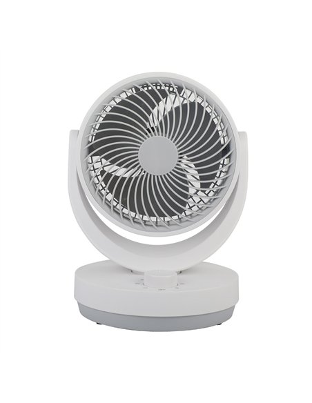 Ventilador Sobremesa Blanco/gris Lagos 3velocidades 35w 3aspas Orientable 29,8x22,6x20,6cm