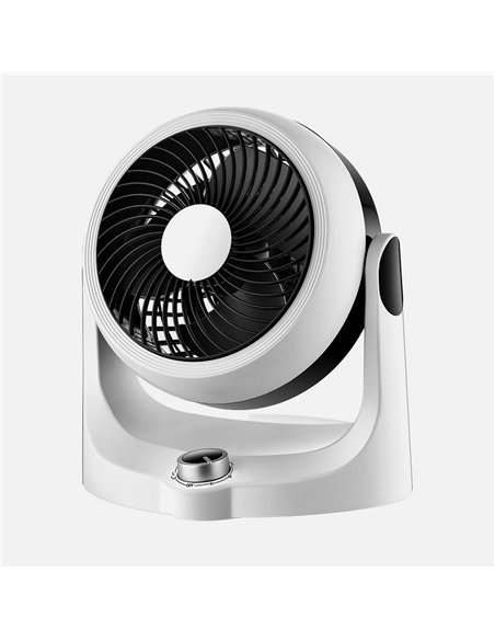Ventilador Sobremesa Cartago Blanco/negro 40w 3velocidades 3aspas Fijo Y Rotatorio Orientable 28,3x25,7x19cm