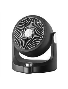 Ventilador Sobremesa Cartago Negro/plata 40w 3velocidades 3aspas Fijo Y Rotatorio Orientable 28,3x25,7x19cm