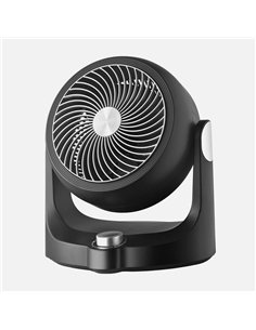 Ventilador Sobremesa Cartago Negro/plata 40w 3velocidades 3aspas Fijo Y Rotatorio Orientable 28,3x25,7x19cm 2