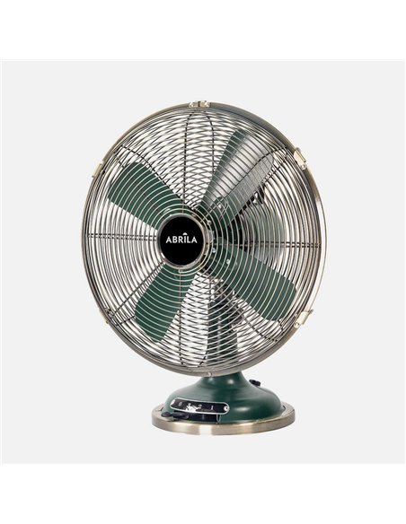 Ventilador Sobremesa Capitolio Oliva/cuero 37w 3velocidades 4asp Fijo Y Rotatorio 42x35x27cm