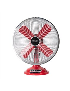 Ventilador Sobremesa Capitolio Rojo/cromo 37w 3velocidades 4asp Fijo Y Rotatorio 42x35x27cm 2