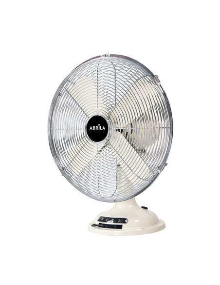 Ventilador Sobremesa Capitolio Crema/cromo 37w 3velocidades 4asp. Fijo Y Rotatorio 42x35x27cm