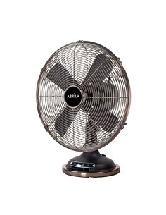 Ventilador Sobremesa Capitolio Negro/cobre 37w 3velocidades 4asp Fijo Y Rotatorio 42x35x27cm