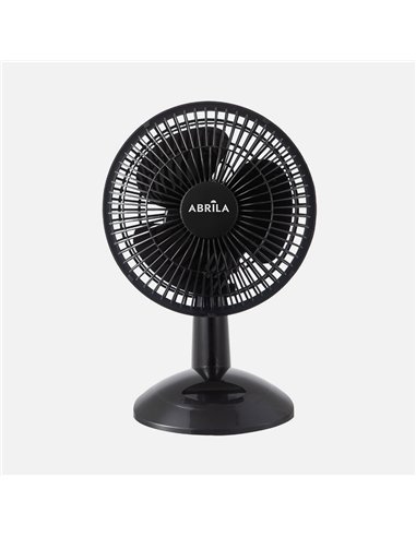 Ventilador Sobremesa Pizarro Mini Negro 2vel 20w  Orientable 27x20x15cm