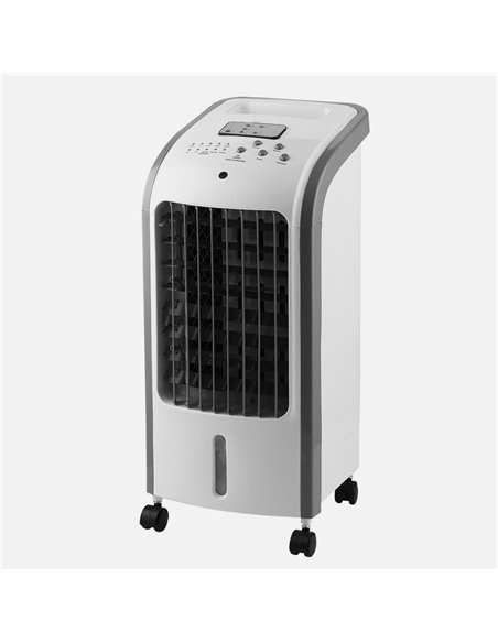 Climatizador Evaporativo Nirvana Blanco 80w 3vel 4litros Oscilante,acumulador De Frio,remoto,temporizador 57x26x24cm