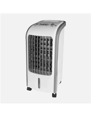 Climatizador Evaporativo Ventisca Blanco 80w 3vel 4litros Oscilante.portatilil C/acumulador De Frio 57x26x24cm