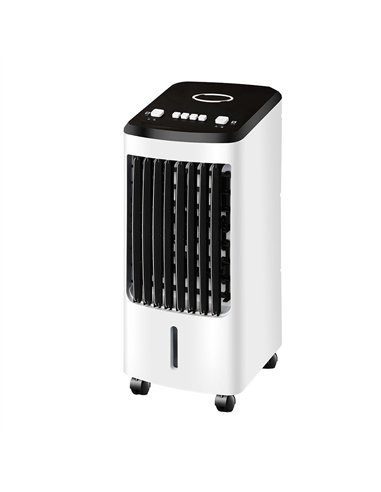 Climatizador Evaporativo Impala Blanco/negro 80w 3vel 4litros Oscilante,portatil C/acumulador De  Frio 57x26,5x23