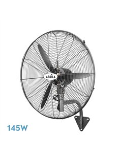 Ventilador Pared Indust.borrasca Negro 3velocidades 145w 3aspas Fijo Y Rotatorio 60x56x30cm