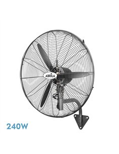 Ventilador Pared Indust.borrasca Negro 3velocidades 240w 3 Aspas Fijo Y Rotatorio 80x71x30cm