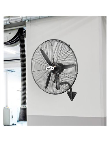 Ventilador Pared Indust.borrasca Negro 3velocidades 280w 3 Aspas Fijo Y Rotatorio 90x81x30cm