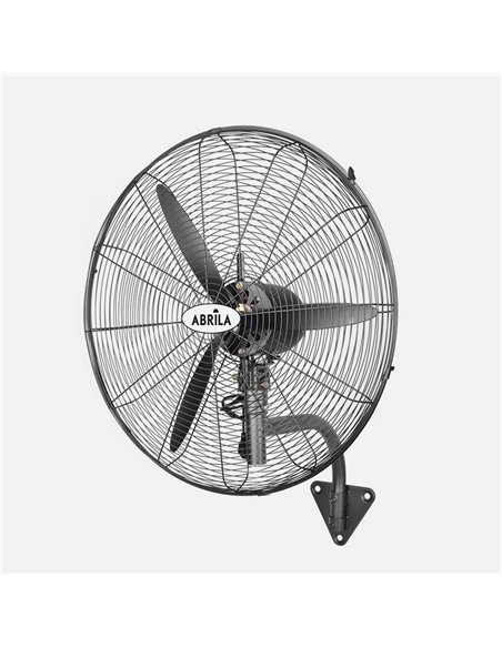 Ventilador Pared Indust.borrasca Negro 3velocidades 280w 3 Aspas Fijo Y Rotatorio 90x81x30cm