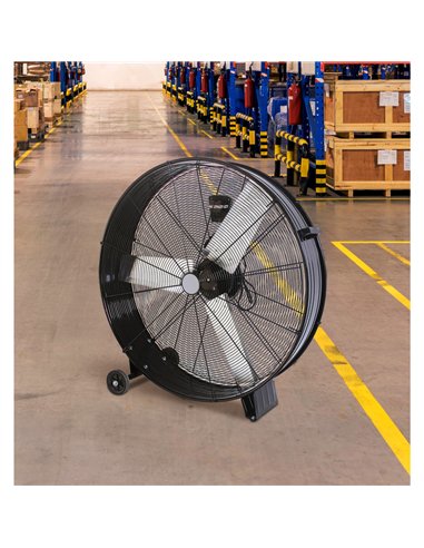 Ventilador Industrial Maximum 630w Negro 97,6d 2 Velocid.3asp.alum.ruedas 100x97,6x42cm