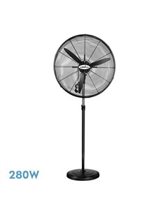 Ventilador De Pie Indust.tormenta Negro 3velocidades 280w 3aspas Fijo Y Rotatorio Regx81x81 Cm