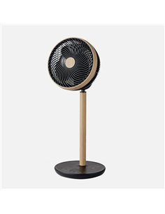 Ventilador De Pie Colibri Negro/madera 25w 12vel 70x28,5x28,5cm 3asp Motor Dc C/remoto Y Temporizador 2