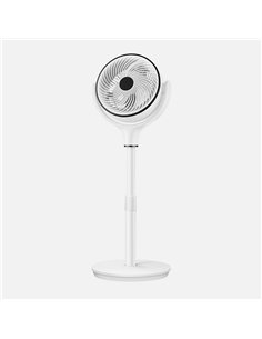 Ventilador De Pie Chorlito Blanco 40w 6vel Oscilacion 3d Regx34x34 Remoto,temporizador Táctil 2