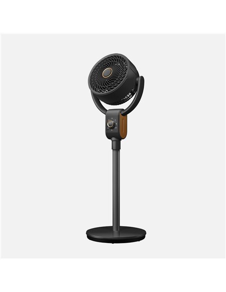 Ventilador De Pie Montenegro Negro/haya 40w 3velocidades 3aspas Fijo Y Rotat.91,5x32x30,5cm 