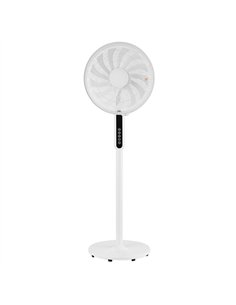 Ventilador De Pie Torbellino Blanco 3velocidades 60w 13aspas Regx41x41 Display Oscilante,remoto,temporizador