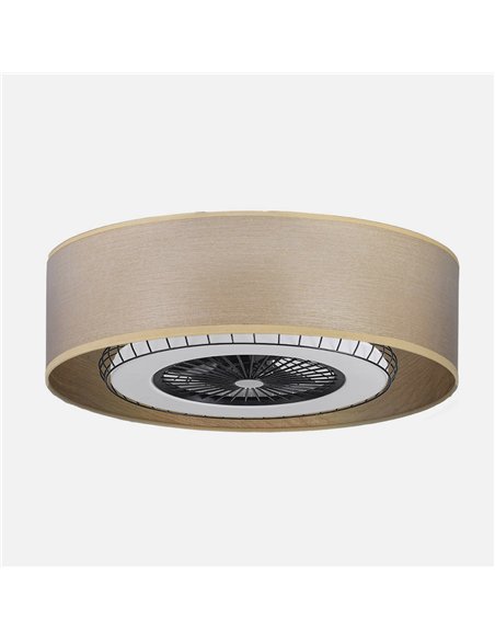 Ventilador DC Tania 72w Madera Clara 5 Aspas 6 Velocidades 3col Remoto,memoria,reg.Intensidad,temporizador 6120lm 70d