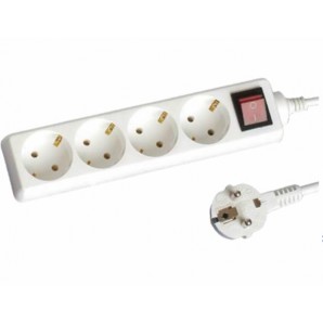 Regleta Enchufes 4 Tomas con interruptor EDM Schuko (1,5 m