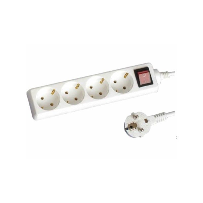 Base multiple four-outlets with switch 5 meters of cable GSC-0000794