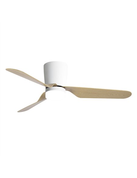 Ventilador 18w Dc Kochi Blanco 3 Aspas Haya 6 Vel 3000-4000-6000k Remoto+temporizador 132 D 2025