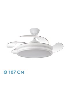 Ventilador de techo DC 'Bayomo' regulable con mando a distancia (72W 3CCT 6980lm) color blanco 2