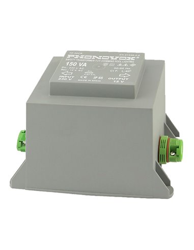 Safety transformer for “Pool” underwater spotlights (105W/150W 12/230V) IP65 12.9x7.2x9.9cm gray color