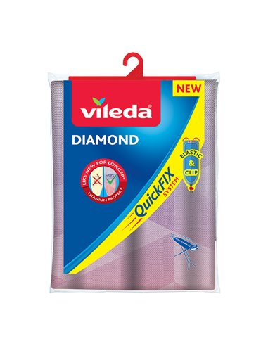 Capa “Diamante” para tábua de engomar (resiste até 200ºC) 120x38cm