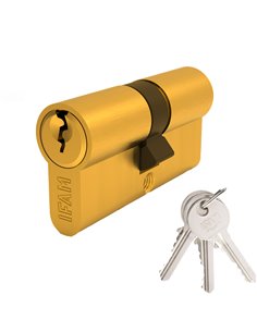 Cilindro para llaves de serreta con perfil europeo “Start STS3040” fabricado en latón extruido latonado (incluye 3 llaves)